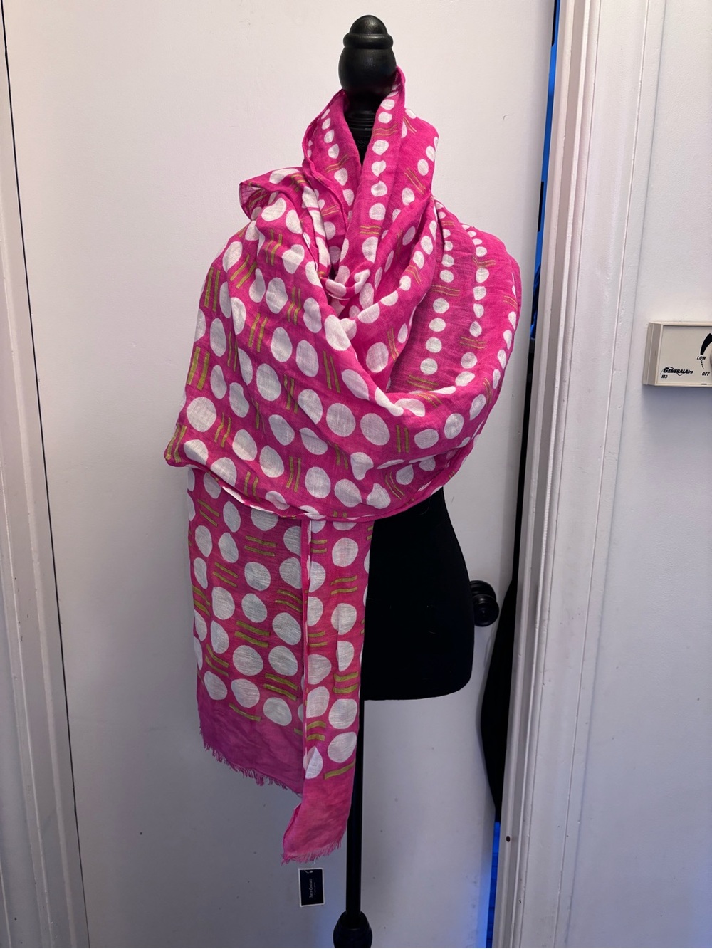 Juicy Couture Hot Pink Polka Dot Scarf
